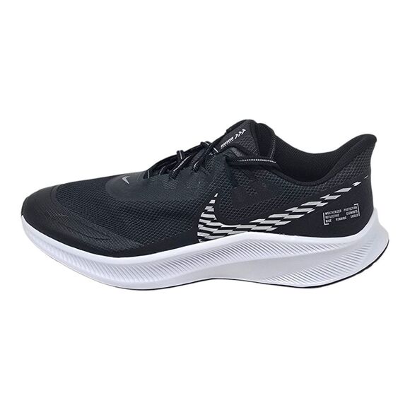 Nike Quest 3 Shield Black Metallic Silver Running Shoe CQ8894 001 Men's Sizes 13 - Picture 1 of 8